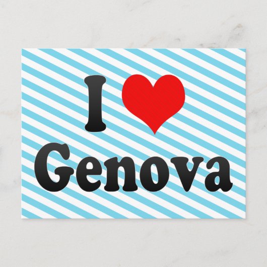 I Love Genova, Italië Briefkaart (Voorkant)