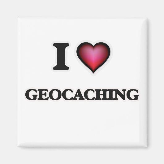 I Love Geocaching Magneet (Voorkant)