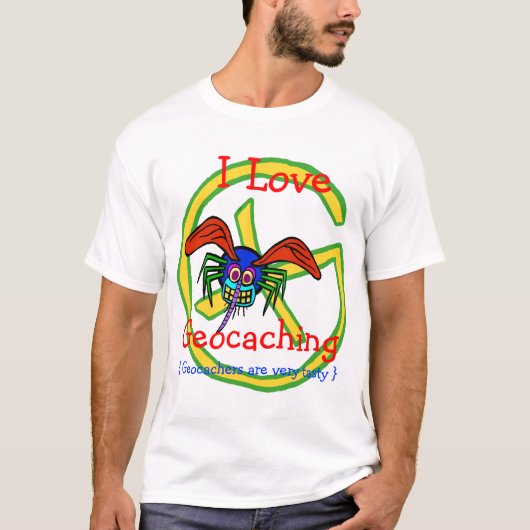 I Love Geocaching T-shirt (Voorkant)