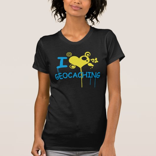 I love geocaching t-shirt (Voorkant)