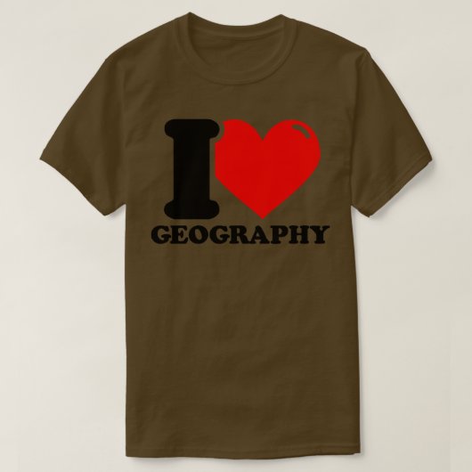I Love Geography 5 T-shirt (Design voorkant)