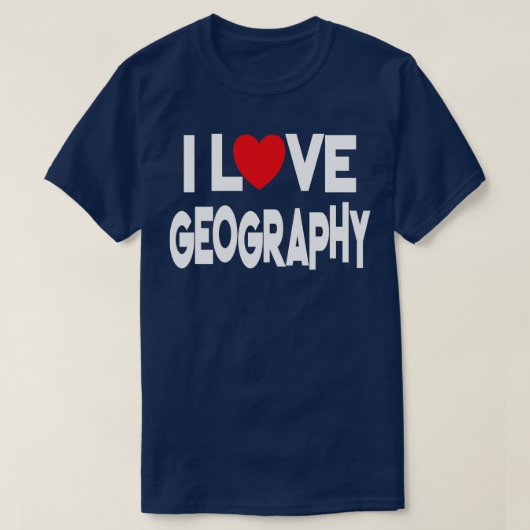 I Love Geography 8 T-shirt (Design voorkant)