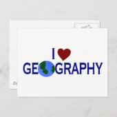 I Love Geography Briefkaart (Voorkant / Achterkant)