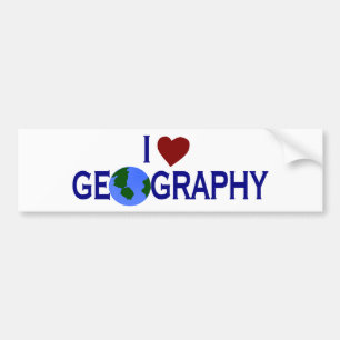I Love Geography Bumpersticker
