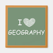 I Love Geography Magneet (Voorkant)