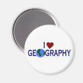 I Love Geography Magneet (Voorkant / Achterkant)