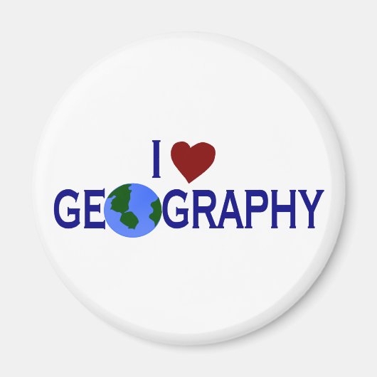 I Love Geography Magneet (Voorkant)