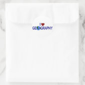 I Love Geography Ronde Sticker (Tas)