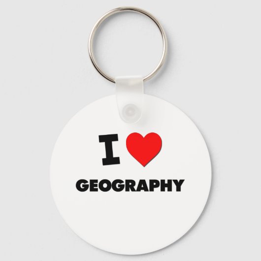 I Love Geography Sleutelhanger (Voorkant)