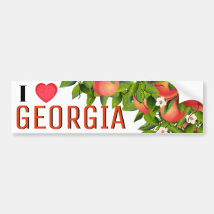 I Love Georgia Peaches Bumpersticker