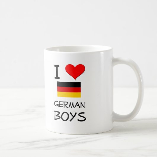 I Love German Boys Koffiemok (Rechts)