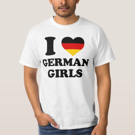 I love German Girls T-shirt (Voorkant)