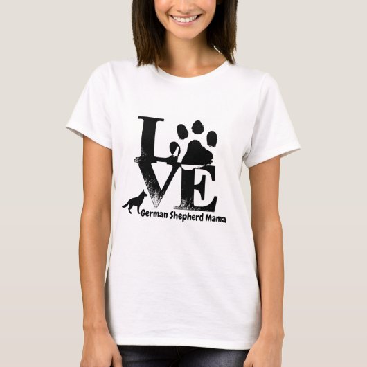 I Love German Shepherd's shirts (Voorkant)