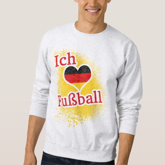 I Love German Soccer Fussball Football Trui (Voorkant)