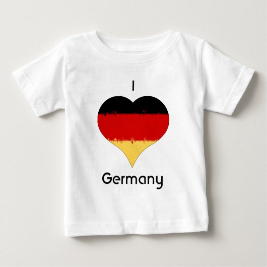 I Love Germany Grunge Heart Flag Design (Voorkant)