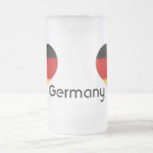 I Love Germany Grunge Heart Flag Design Matglas Bierpul (Center)
