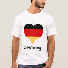 I Love Germany Grunge Heart Flag Design T-shirt