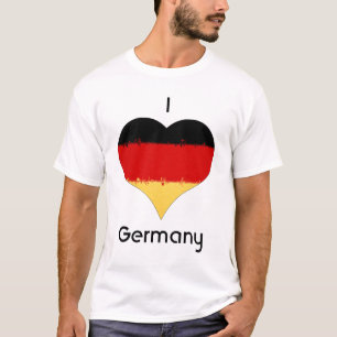 I Love Germany Grunge Heart Flag Design T-shirt