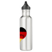I Love Germany Grunge Heart Flag Design Waterfles (Rechts)
