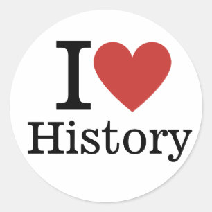 I ❤️ Love Geschiedenis voor studenten / faculteit Ronde Sticker