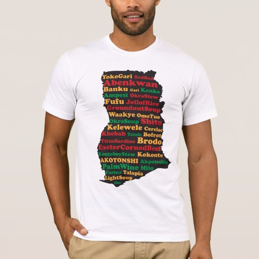 I Love Ghanaian Food Shirt (Voorkant)