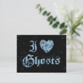 I Love Ghosts Briefkaart (Staand voorkant)