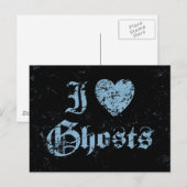 I Love Ghosts Briefkaart (Voorkant / Achterkant)