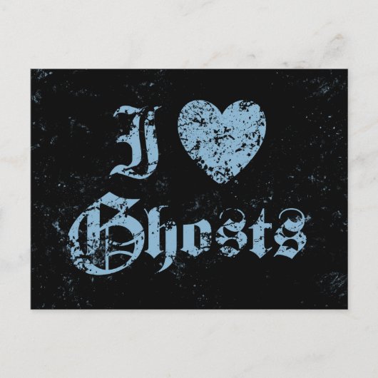 I Love Ghosts Briefkaart (Voorkant)