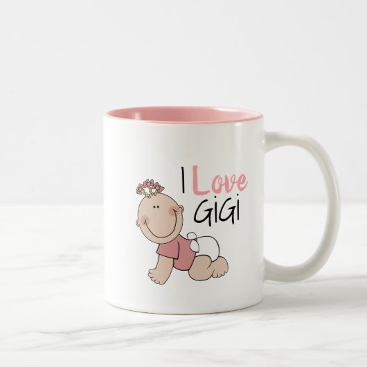 I Love Gi Coffee Cup Tweekleurige Koffiemok (Rechts)