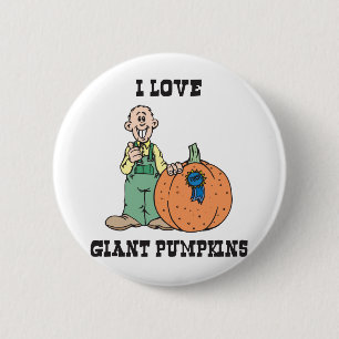 I Love Giant Pumpkins Ronde Button 5,7 Cm