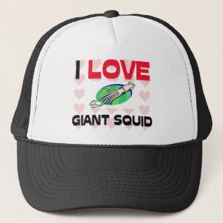 I Love Giant Squid Trucker Pet