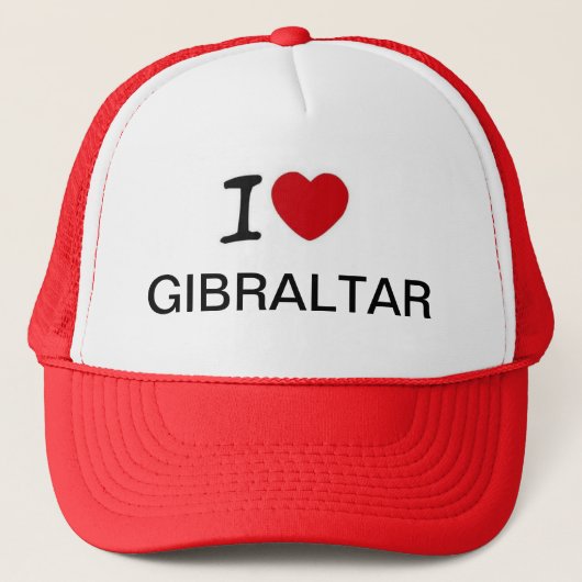 I Love Gibraltar Truckers Pet Design (Voorkant)