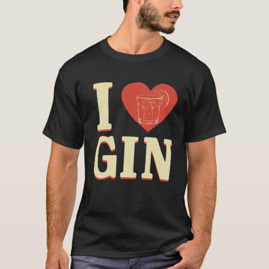 I Love Gin T-shirt (Voorkant)