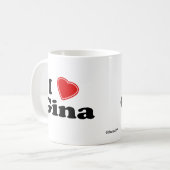 I Love Gina Koffiemok (Voorkant links)