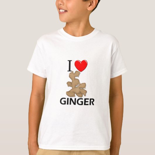 I Love Ginger T-shirt (Voorkant)