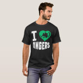 I Love Gingers Ireland Redhead Red Orange Haired W T-shirt (Voorkant volledig)