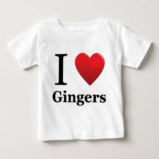 I Love Gingers T Shirt (Voorkant)