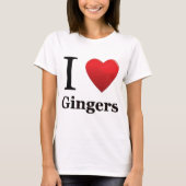 I Love Gingers T Shirt (Voorkant)