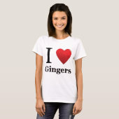 I Love Gingers T Shirt (Voorkant volledig)