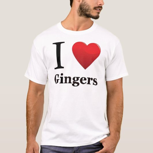 I Love Gingers T Shirt (Voorkant)