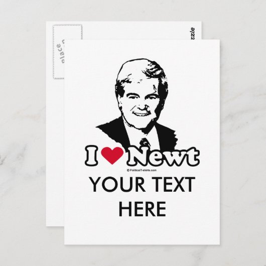 I Love Gingrich Briefkaart (Voorkant / Achterkant)