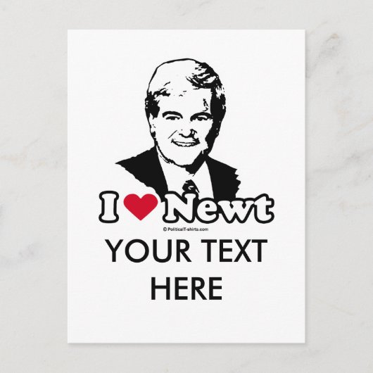 I Love Gingrich Briefkaart (Voorkant)