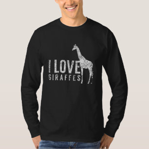 I Love Giraffe Giraffe Animal T-shirt