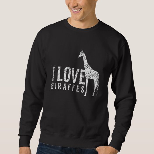 I Love Giraffe Giraffe Animal Trui (Voorkant)