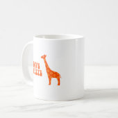 I Love Giraffe (Oranje) Koffiemok (Voorkant links)