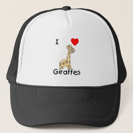 I Love Giraffes (2) Trucker Pet (Voorkant)