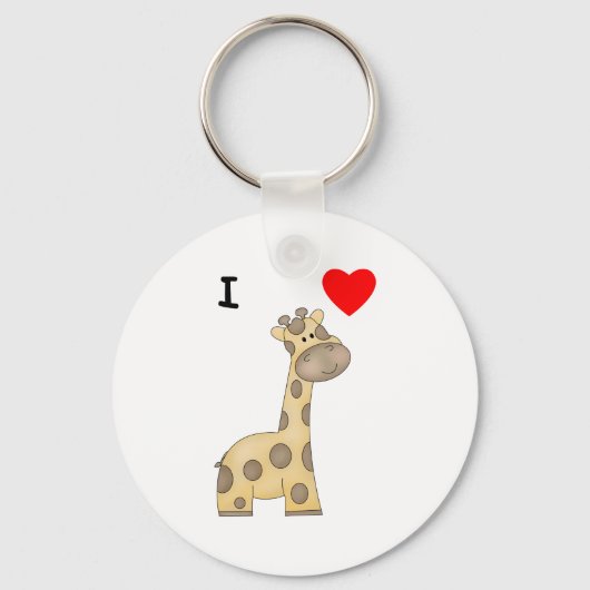 I Love Giraffes (3) Sleutelhanger (Voorkant)