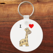 I Love Giraffes (3) Sleutelhanger (Voorkant)