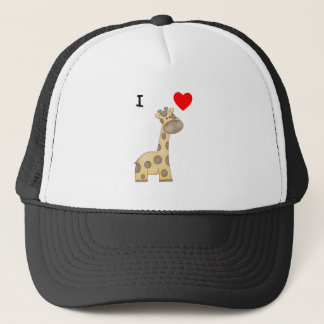 I Love Giraffes (3) Trucker Pet