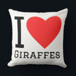 I love giraffes kussen<br><div class="desc">I love giraffes ,  for animal kingdom lovers</div>